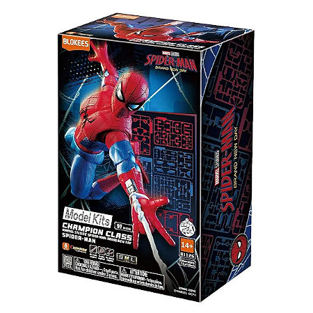 Blokees Marvel Homem-Aranha Um Novo Dia Kit de Modelo Champion Class
