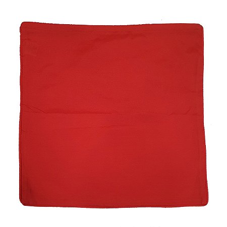 Capa de Almofada de Algodão Lisa Vermelha 45x45cm