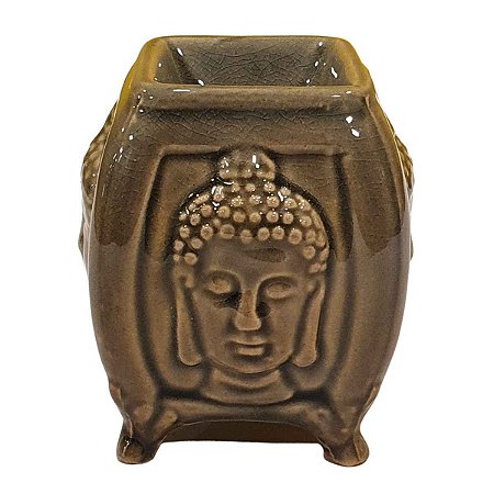 Difusor de Essências de Cerâmica Buda Marrom 8cm