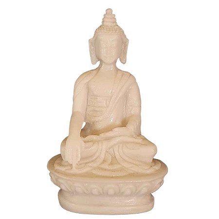 Miniatura de Buda Sidarta Meditação de Pó de Mármore 8cm (Modelo 2)