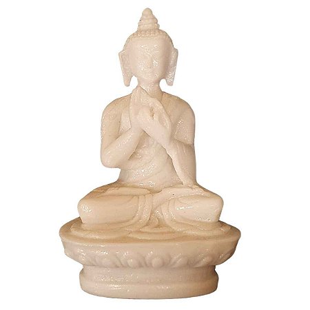 Miniatura de Buda Sidarta Dharma de Pó de Mármore 8cm (Modelo 4)