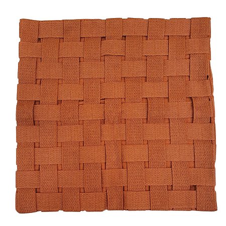 Capa de Almofada de Algodão Entrelaçada Terracota 45cmx45cm