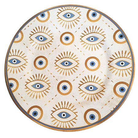 Prato de Cerâmica Olho Grego 29cm