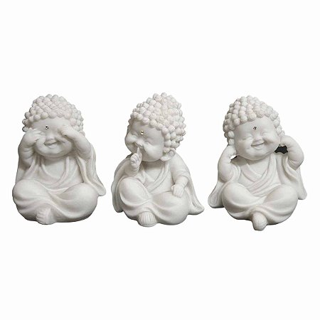 Trio Baby Monges Sábios Pó de Mármore