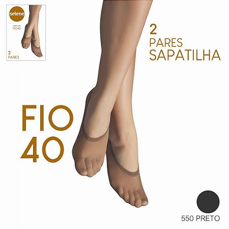 Meia Selene Sapatilha Fio 40 - 2 Pares