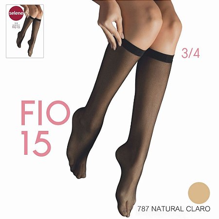 Meia Selene 3/4 Transparente - Fio 15