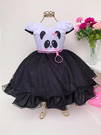 vestido tematico panda