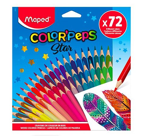 LÁPIS DE COR COLOR'PEPS STAR 72 CORES MAPED