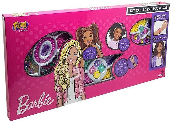 BARBIE KIT COLARES E PULSEIRAS - FUN DIVIRTA-SE