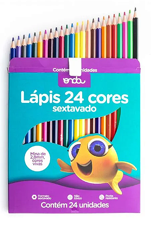 LAPIS COR 24 CORES 4.0MM MAPED - Leugim Magazine