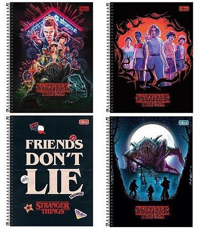 CADERNO ESPIRAL STRANGER THINGS 80 FLS - TILIBRA