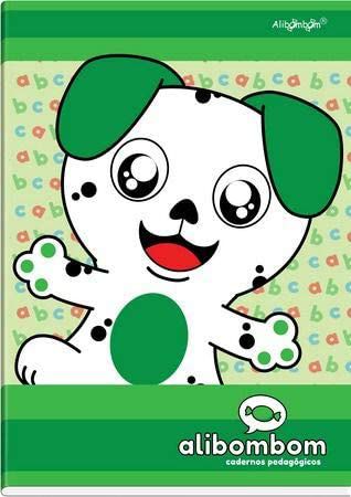 CADERNO ALIBOMBOM BROCHURÃO CAPA FLEXÍVEL 60 FOLHAS  - VERDE - 123