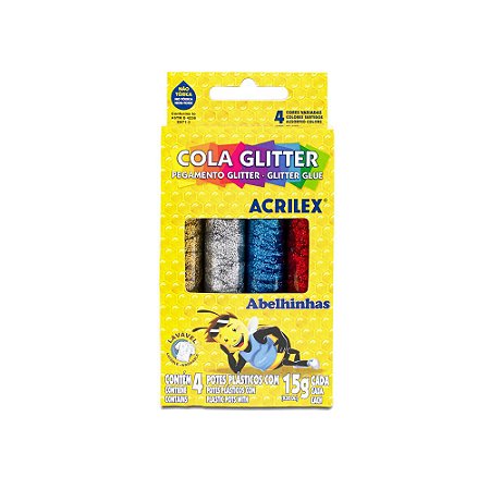 COLA GLITTER 4 CORES - ACRILEX