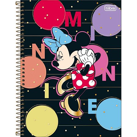 CADERNO ESPIRAL CAPA DURA 1 MATÉRIA MINNIE 80 FLS - TILIBRA