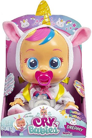 BONECA CRYBABIES DREAMY UNICÓRNIO