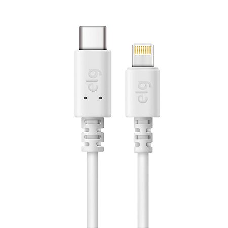 Cabo USB Tipo-C ELG TCL10 para Lightning de Recarga e Sincronização
