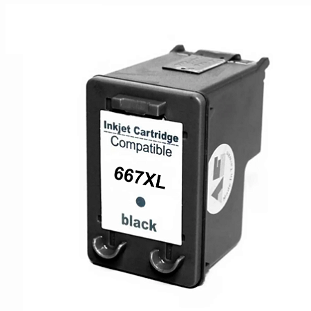 Cartucho Compativel HP 667XL 667 2376 2774 2776 2700 Preto 14ML