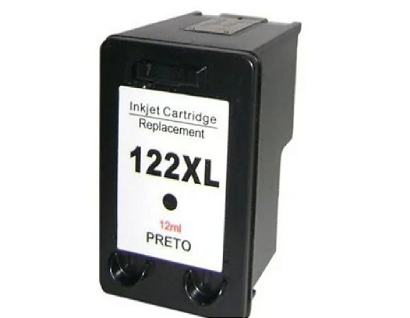 Cartucho Compatível com HP 122XL 1000 3050 2050 Preto 12ML