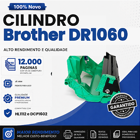 Fotocondutor Cilindro Compatível com Brother DR1060