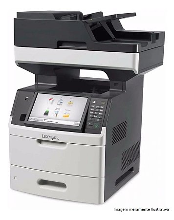 Impressora Laser Multifuncional Preto e Branco Lexmark A4 MX711DHE 77PPM