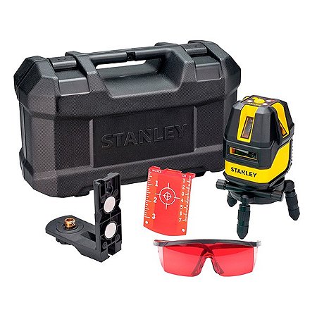 Nivel a Lase 5 Linhas Autonivelador 10 metros STHT77512-LA com Maleta e Oculos Stanley