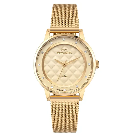 Relógio Technos Feminino Elegance Brilho Dourado 2035NCJ/1X