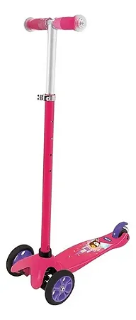 Patinete Mor 3 Rodas Infanto Juvenil Rosa