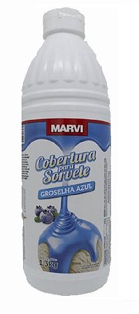 Cobertura P/sorvete Groselha Azul 1,3kg Marvi