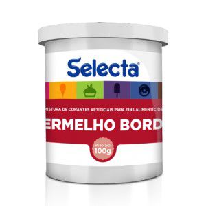 Corante Alimentício Vermelho Bordeaux 100g Selecta