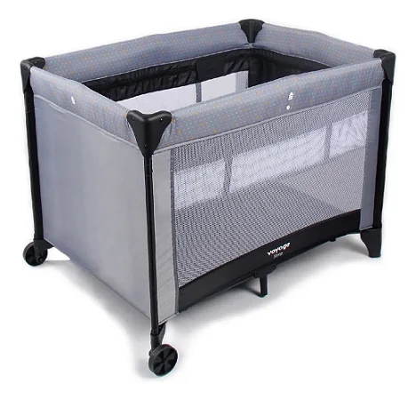 Berço Portátil Desmontável Cercado Sleep Voyage - Cinza