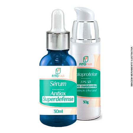 Kit Proteção: Serum AntiOx Superdefense + Fotoprotetor c/ melatonina