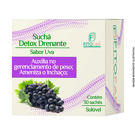 Suchá Detox Drenante - Sabor Uva - 30 Sachês