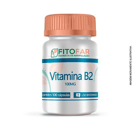 Vitamina B2 100MG - 100 Cápsulas