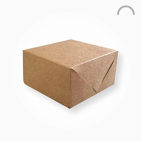 Caixa Delivery Kraft Quadrada P - 10x10x5,5cm  - 20 unids.