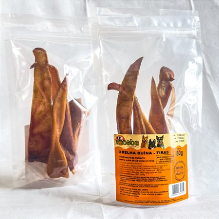 Tiras de Orelha Suína - 50g