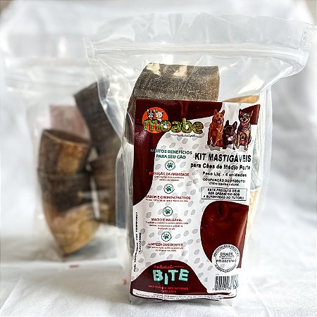 Kit Mastigáveis para Cães de MÉDIO PORTE - 4un