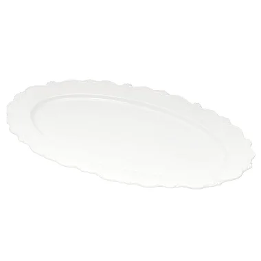 Prato Oval de Porcelana Fancy Branco 34,6x26,2x3 cm