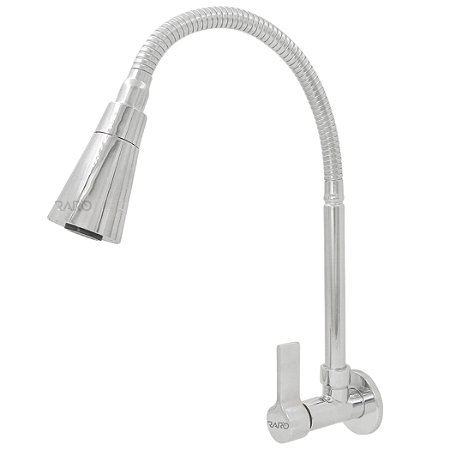 Torneira Gourmet De Cozinha Giratória Jato Duplo Parede 1/4 de Volta