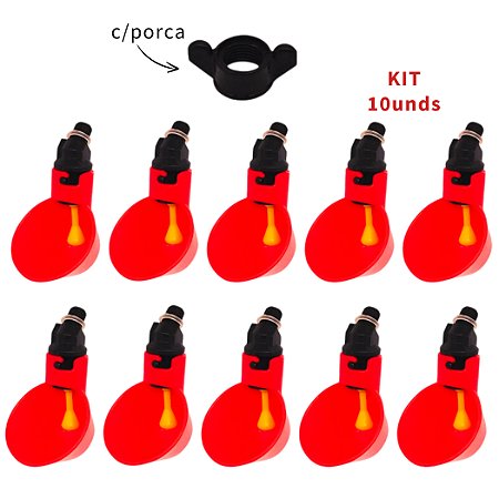 10x Bebedouro Automático Aves Galinha Frango Copinhos