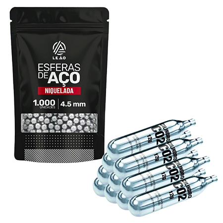 Kit 1.000 Esferas 4.5mm + 10X Cilindros CO2