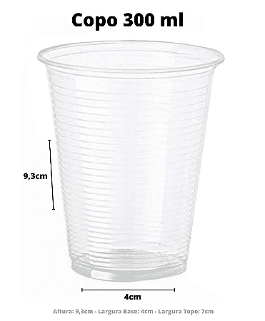 Copo Rosso Abnt 300ml Transparente para Sucos e Chopp c/2.000un.