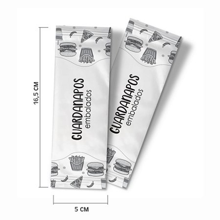 Sache de Guardanapo ARTE EMBALADOS medida 11x40 c/2.000 sache e 4.000guardanapos