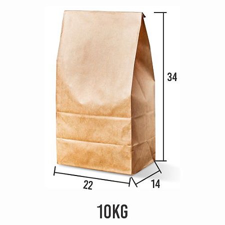 Saco Kraft Liso sem impressão chapa 22x14x33 c/200un