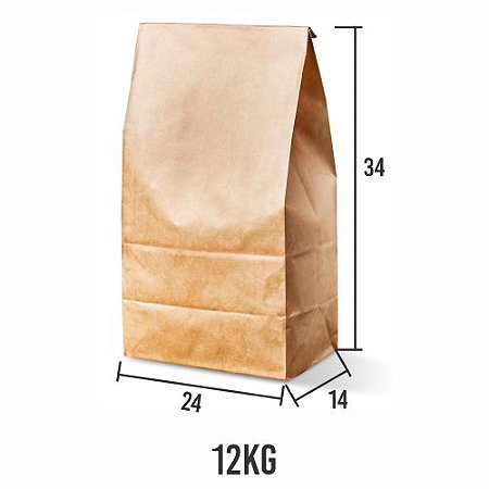 Saco Kraft Liso sem impressão chapa 24X14X33 c/200un