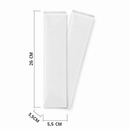 Sache de Talher em papel Branco Liso sem impressão c/1000