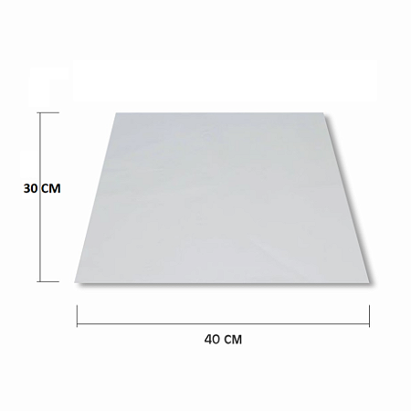 Papel de Embrulho Acoplado 40x30 Liso sem impressão c/1.000un