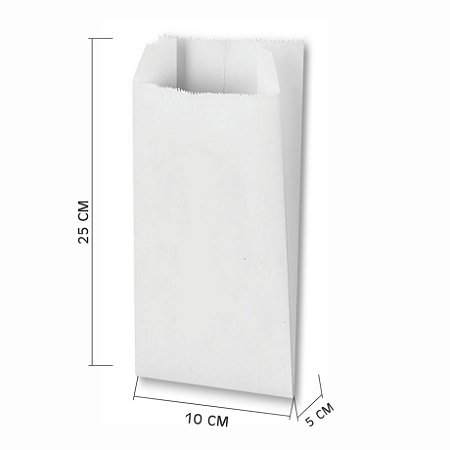 Saquinho Barreira de Gordura C7 Medida 10x6x26 c/500 Branco sem impressão