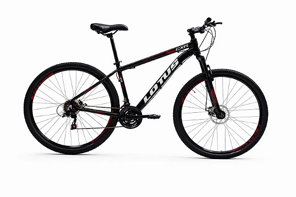 Bicicleta Cairu Aro 29 Lotus CXR 17.5 21V Alumínio Preto e Vermelho
