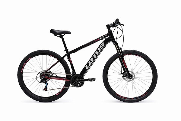 Bicicleta Cairu Aro 29 Lotus CXR 17.5 21V Alumínio Preto e Rosa