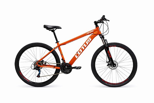 Bicicleta Cairu Aro 29 Lotus CXR 17.5 21V Alumínio Laranja e Preto
